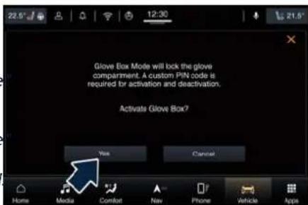 Maserati Quattroporte (2022) - Glove Box Activation Procedure - 2