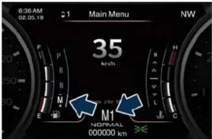 Maserati Quattroporte (2022) - Transmission Status on the Instrument Cluster Display - 4