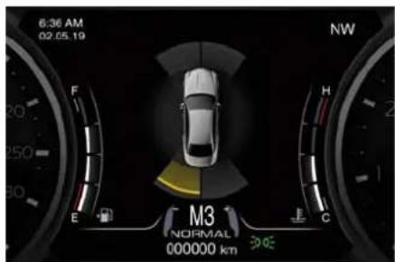 Maserati Quattroporte (2022) - Park Assist Warning Messages Display - 2