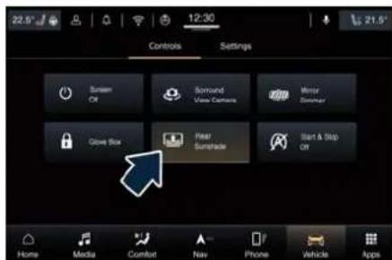Maserati Quattroporte (2022) - Power Sunshade (☐) - 1