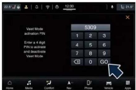 Maserati Quattroporte (2022) - Valet Mode Activation Procedure - 3