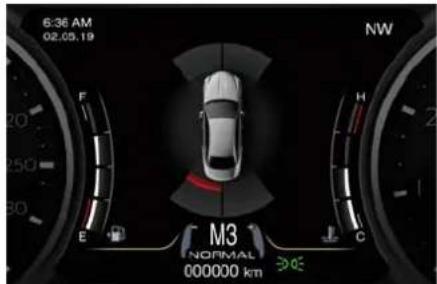 Maserati Quattroporte (2022) - Park Assist Warning Messages Display - 3
