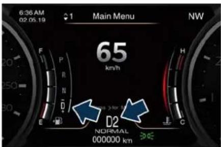 Maserati Quattroporte (2022) - Transmission Status on the Instrument Cluster Display - 3