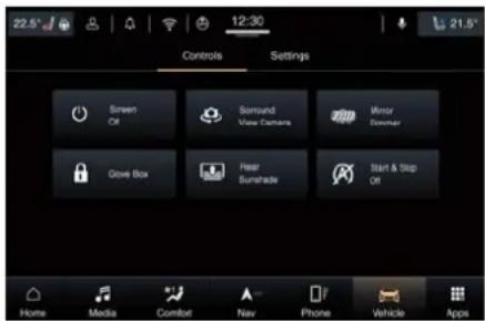 Maserati Quattroporte (2022) - Functions of Controls Menu on MIA - 1
