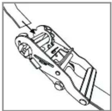 ULTIMATE SPEED HG07155 - - Attaching the lashing strap - 1