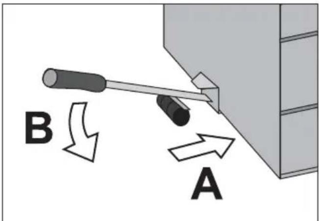 B A