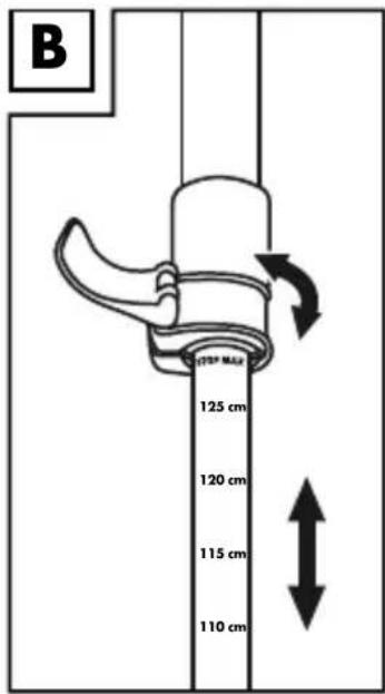 B 125 cm 120 cm 115 cm 110 cm