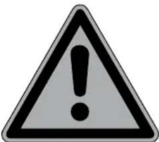 Warning sign with exclamation mark inside a triangle, commonly used to indicate danger or caution