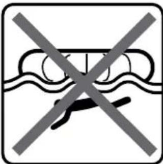 Prohibition sign with crossed lines and fish illustrations, indicating no protection or prohibition