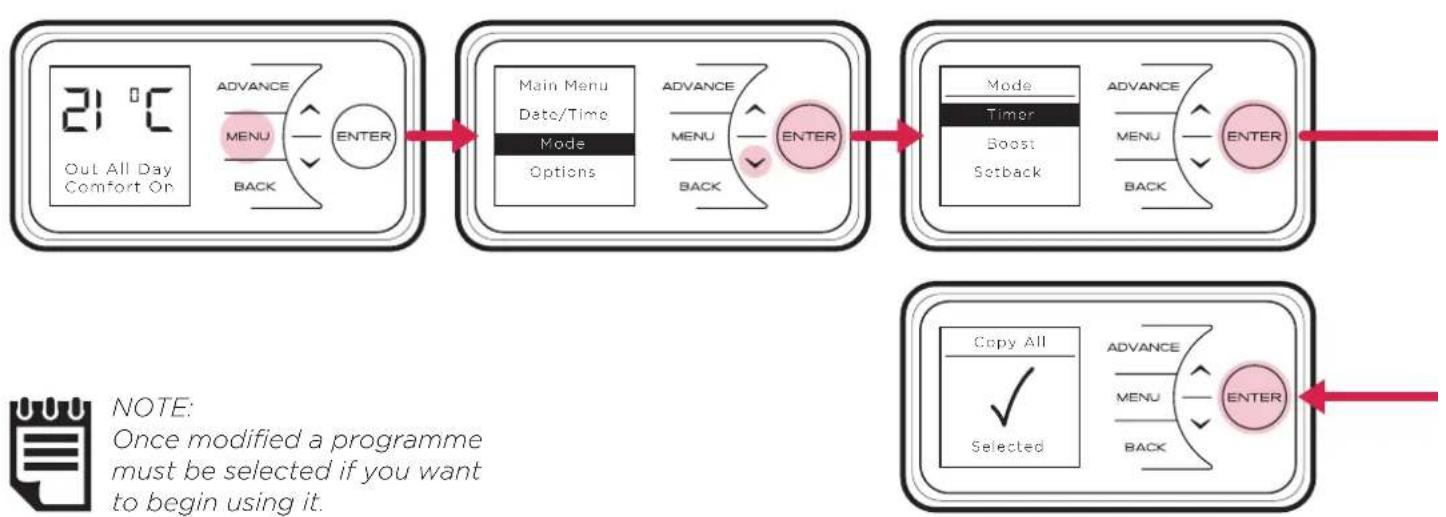 DIMPLEX XLE070 - Timer Modes - 1