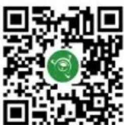 QR code with a green circular logo in the center, likely linking to a digital resource or website.