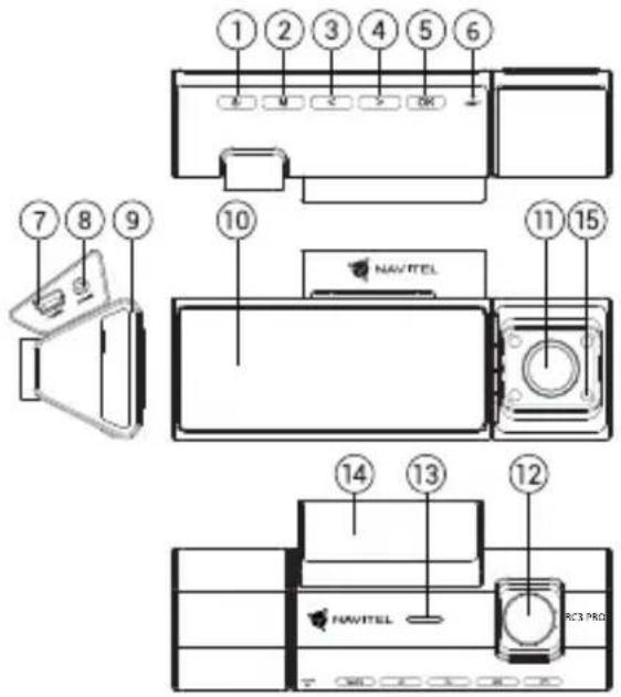 1 2 3 4 5 6 7 8 9 10 NAVITEL 11 15 14 13 12 NAVITEL RC3 PRO