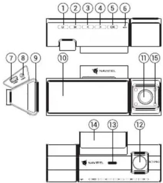 1 2 3 4 5 6 7 8 9 10 NAVITEL 11 15 14 13 12 NAVITEL BC3 PRO
