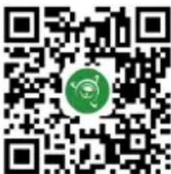 QR code with a green circular logo in the center, likely linking to a digital resource or website.