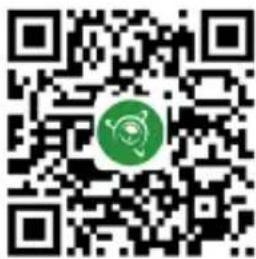 QR code with a green circular logo in the center, likely linking to a digital resource or website.
