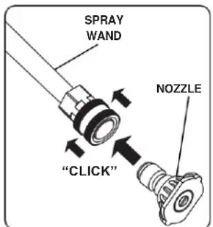 SPRAY WAND "CLICK" NOZZLE