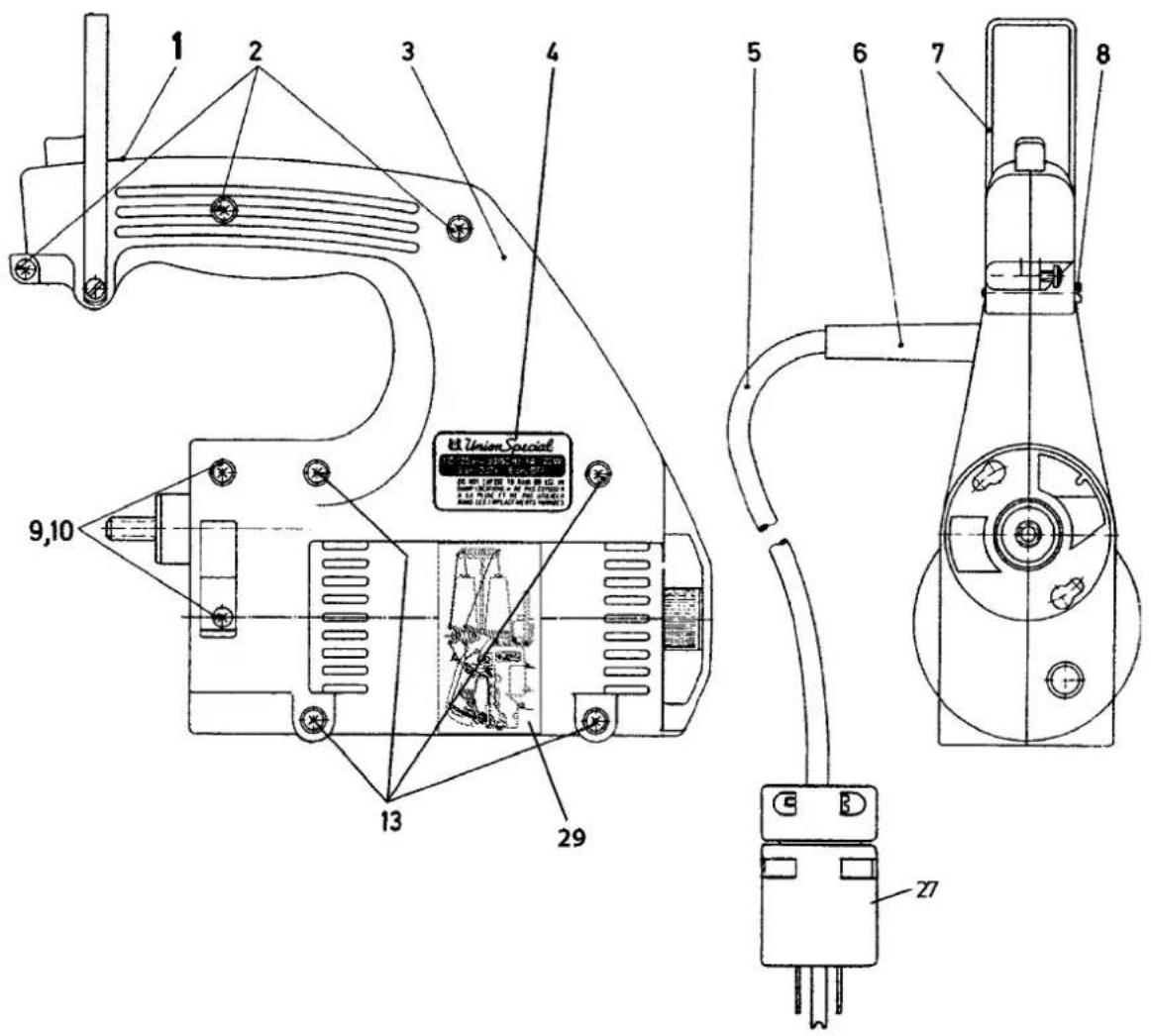 Union Special 2200FA - BANDEINFASSAPPARAT UND MECHANISCHER BANDABSCHNEIDER - 1