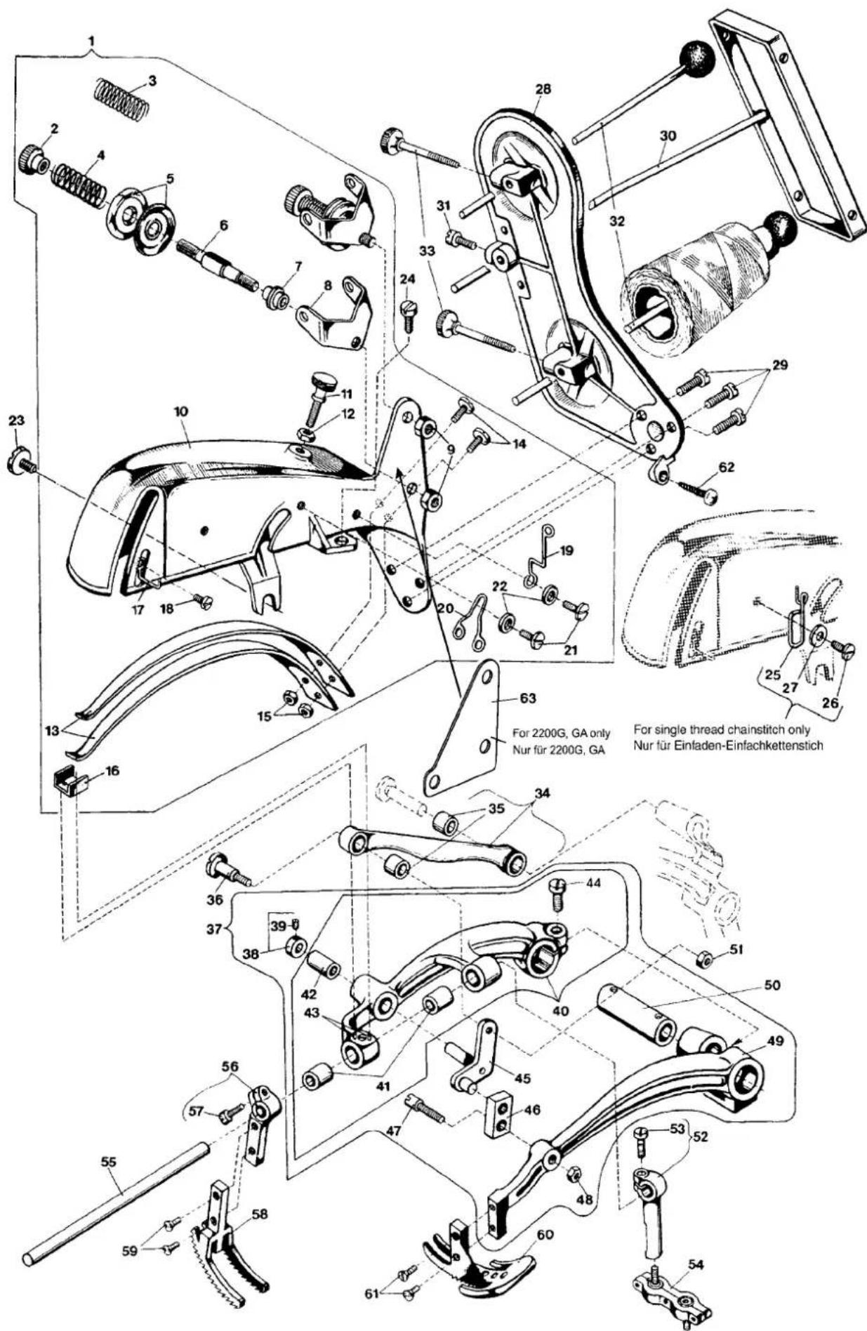 Union Special 2200FA - MOUNTING INSTRUCTION MONTAGEHINWEISE - 1