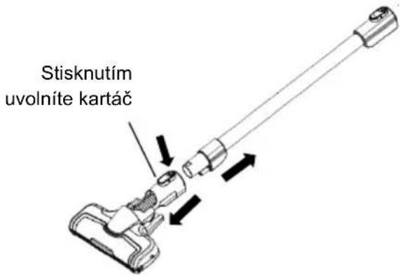 Stisknutím uvolnite kartáč