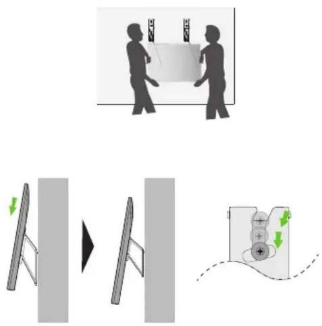 Diagram illustrating a person interacting with a screen and using a device, with directional arrows indicating movement or change.