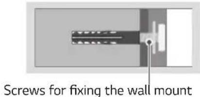 Screws for fixing the wall mount