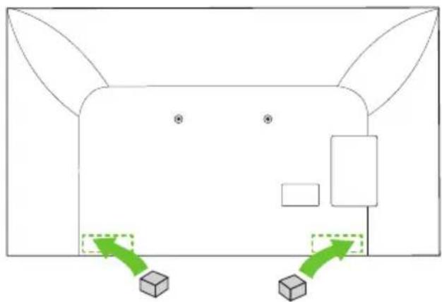 LG WB21LMB - 3-2) Separation distance between TV and wall: 39 mm (1.5 inches) - 3