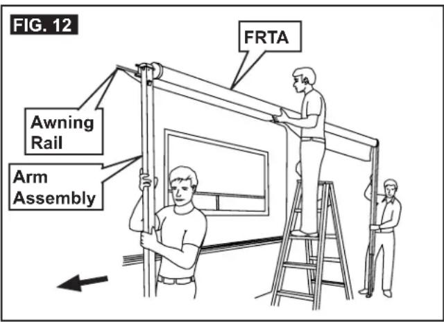 FIG. 12 AWNING Rail Arm Assembly FRTA
