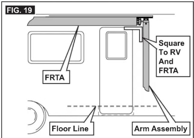 FIG. 19 FRTA Square To RV And FRTA Floor Line Arm Assembly