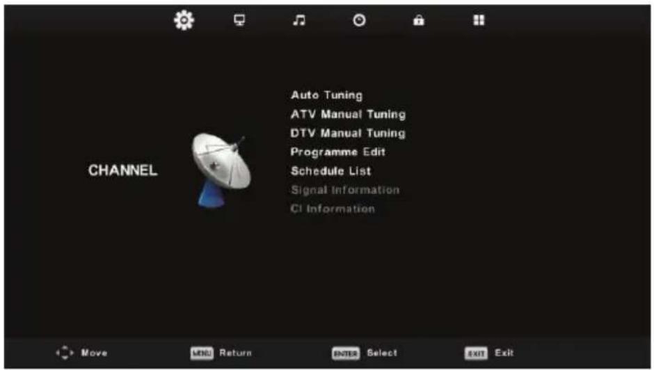 SENCOR SLE 40F17TCS - Nabídka kanálů – ATV/DTV - 1