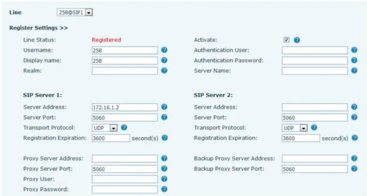 2N Telecommunications IP Handset - Line >> SIP Hotspot - 1