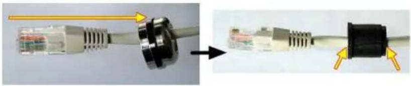 2N Telecommunications IP Force - How to Pull a RJ-45 Terminated Cable through a Bushing - 3