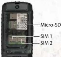 RugGear RG160 PRO - INSTALLATION DER SIM-KARTEN - 1