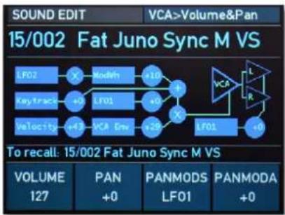WALDORF M Wavetable - The VCA Display Parameters - 1