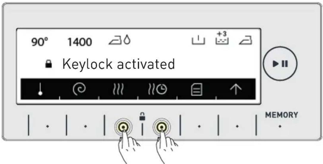 90° 1400 Keylock activated ↓ ⚫ ⏻ ⏻ ⏻ ⏻ ↑ MEMORY