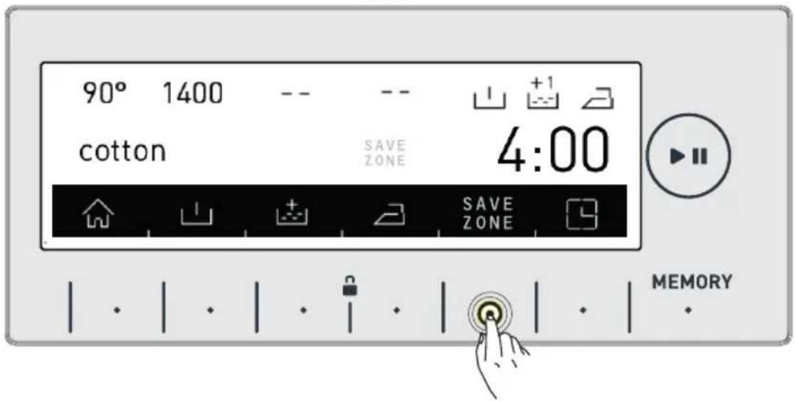 90° 1400 -- -- -- +1 cotton SAVE ZONE 4:00 SAVE ZONE MEMORY