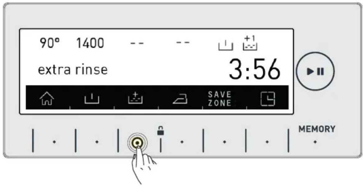 90° 1400 -- -- +1 extra rinse 3:56 SAVE ZONE MEMORY