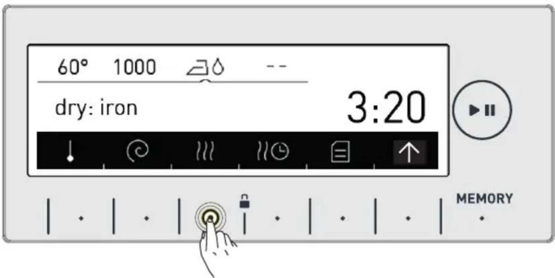 60° 1000 -- dry: iron 3:20 ↓ ⚫ ⚫ ⚫ ⚫ ⚫ ↑ MEMORY
