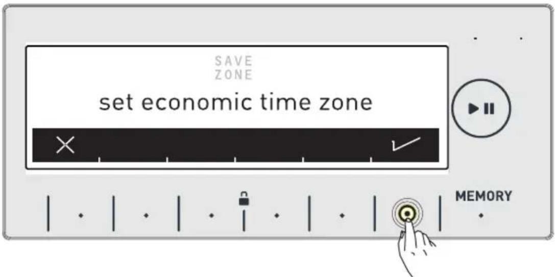 Concept PSP6509i - SAVE Nastavenie času save zone ZONE (Časový interval ekonomického prania) - 1