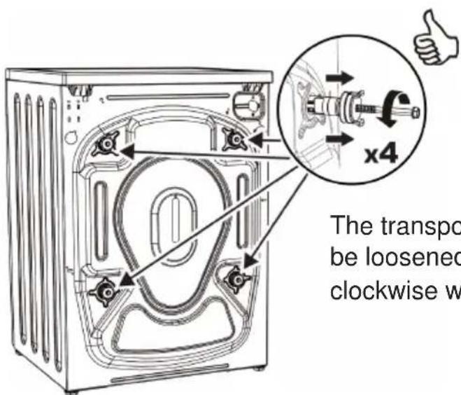 Concept PSP6509i - Removing transportation safety screws - 3