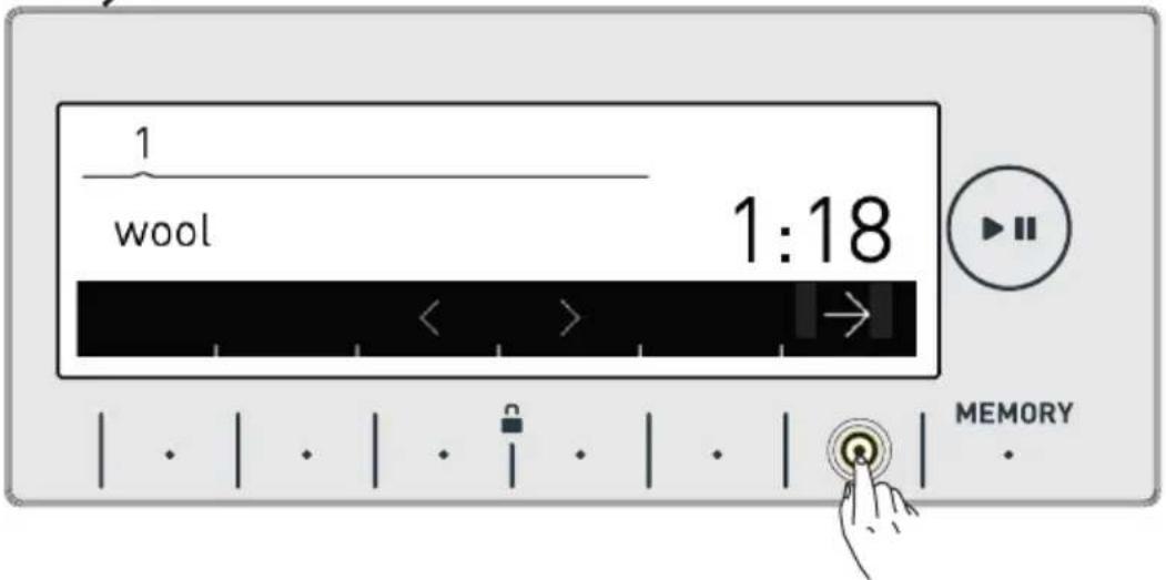 Concept PSP6509i - Selecting sub-programmes (Delicates) - 2