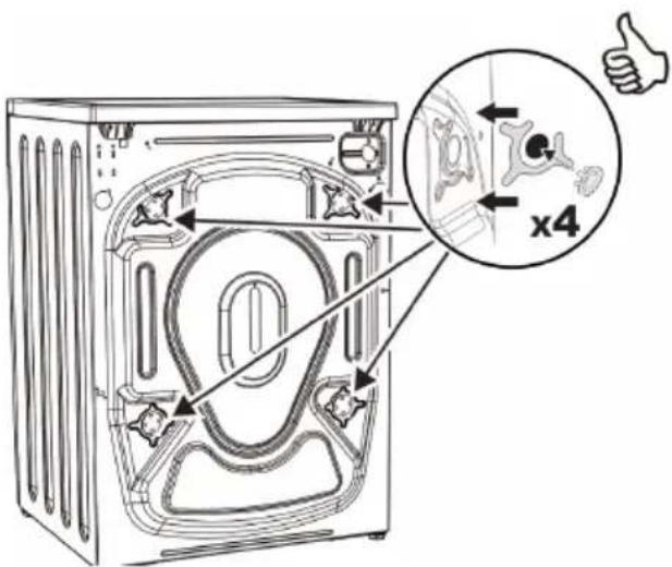 Concept PSP6509i - Removing transportation safety screws - 5