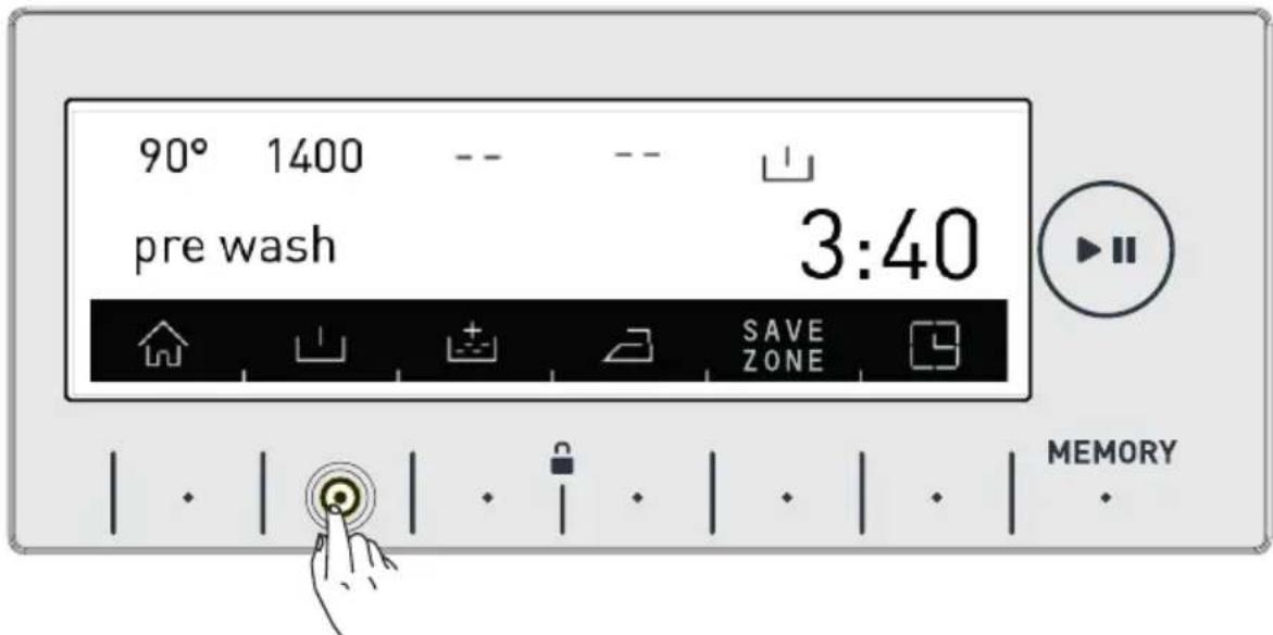 90° 1400 -- -- pre wash 3:40 SAVE ZONE MEMORY
