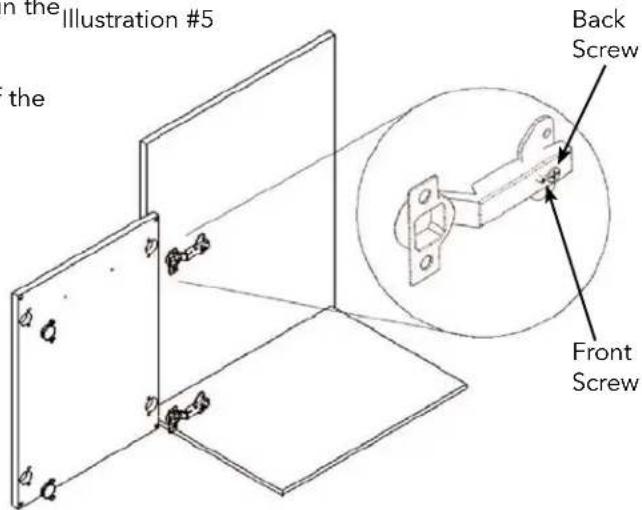 n the Illustration #5 the Back Screw Front Screw