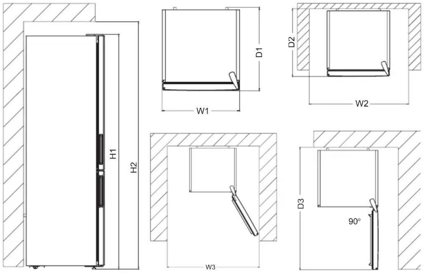 Concept LKR7460BER - DIMENSIONS APPLIANCE - 1