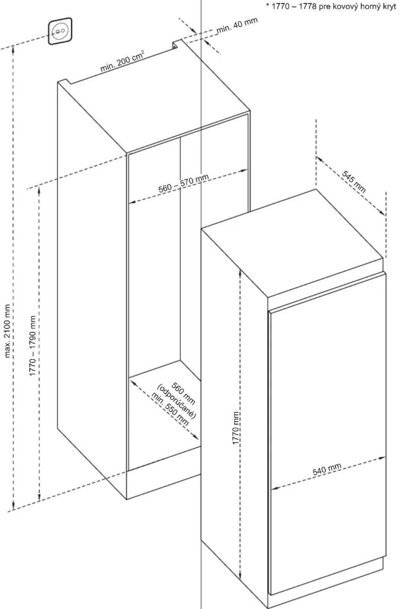 Kluge KF2197J - Mraziaci priestor (Mraznička): - 1