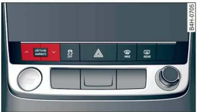 drive select ON WARNING MAX REAR B4H-0705