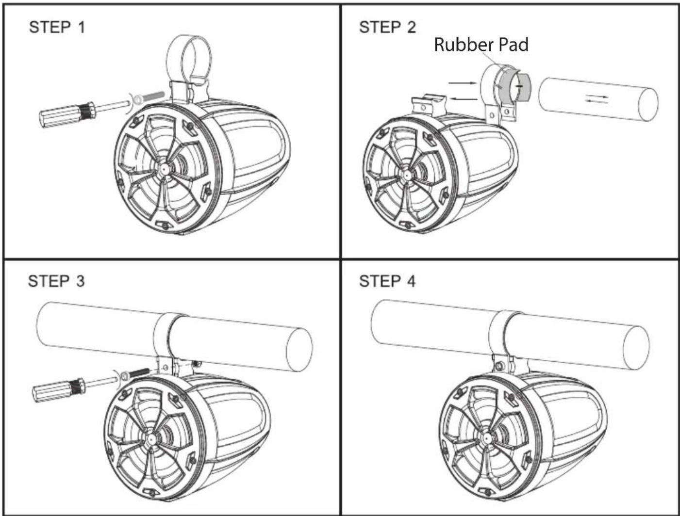 Pyle PLUTV49BTR - Speaker Mounting suggestion as below: - 1