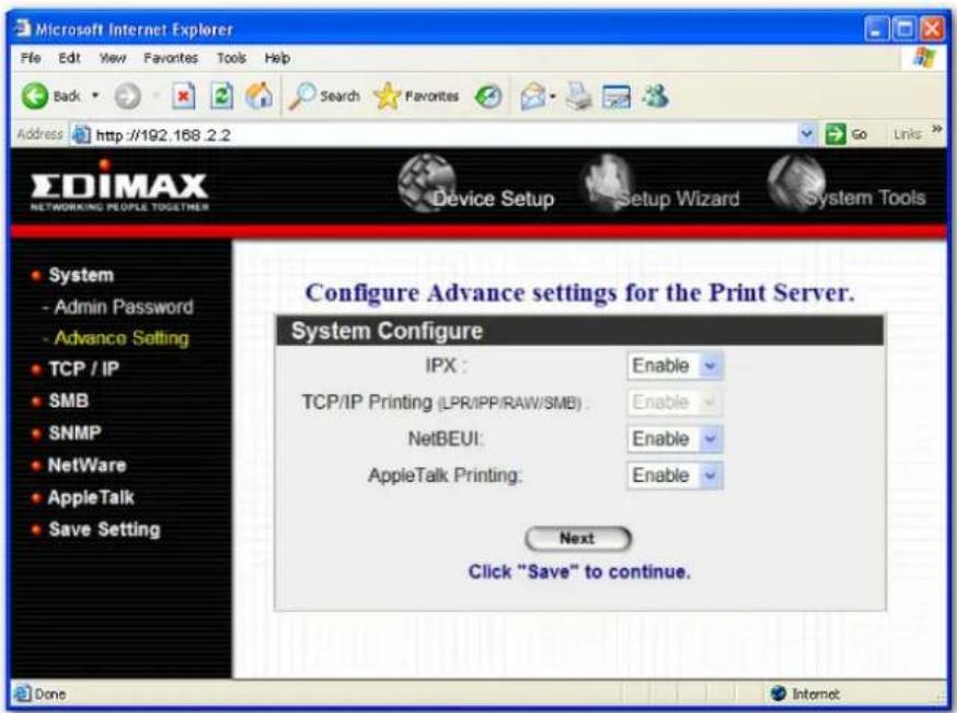 Edimax PS-1206P - Advanced Settings - 1