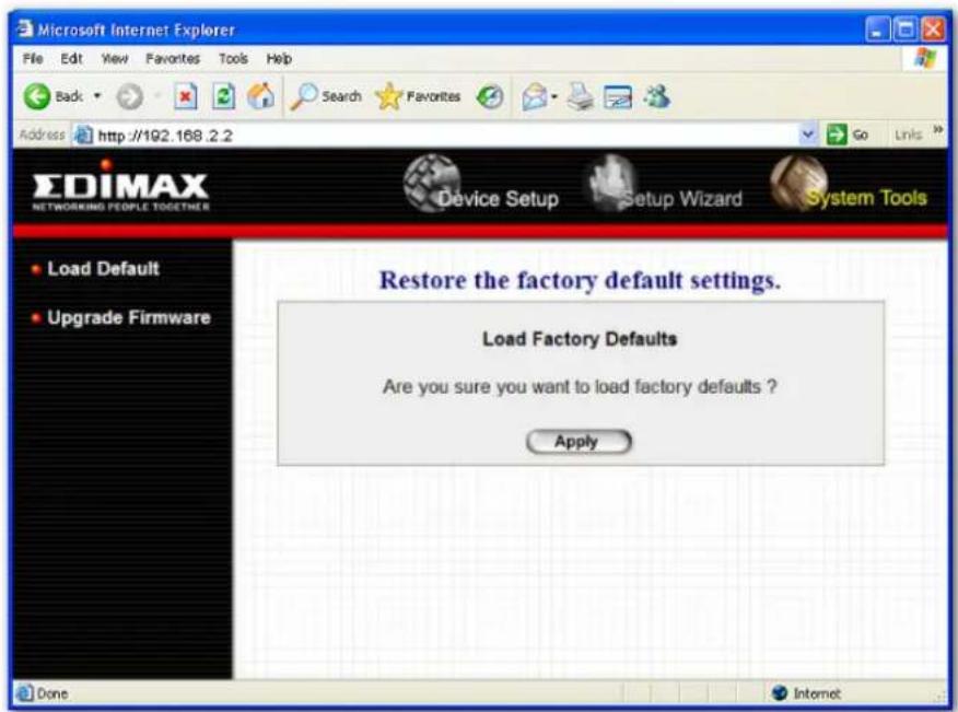 Edimax PS-1206P - Load Default - 1