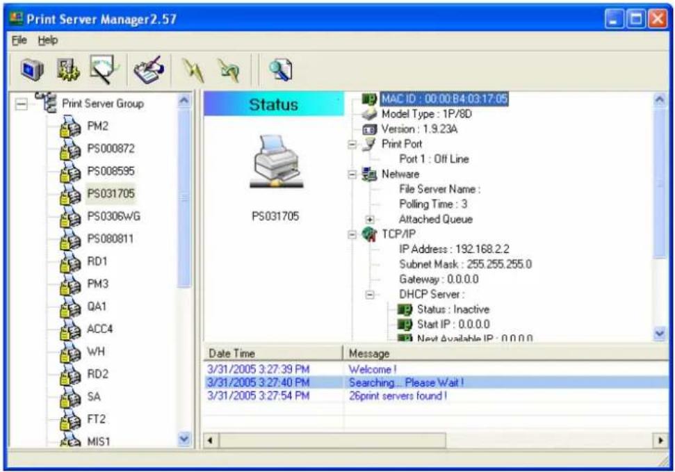 Edimax PS-1206P - Status of Print Server - 1